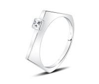 Charming Designed With CZ Stone Silver Ring NSR-4137